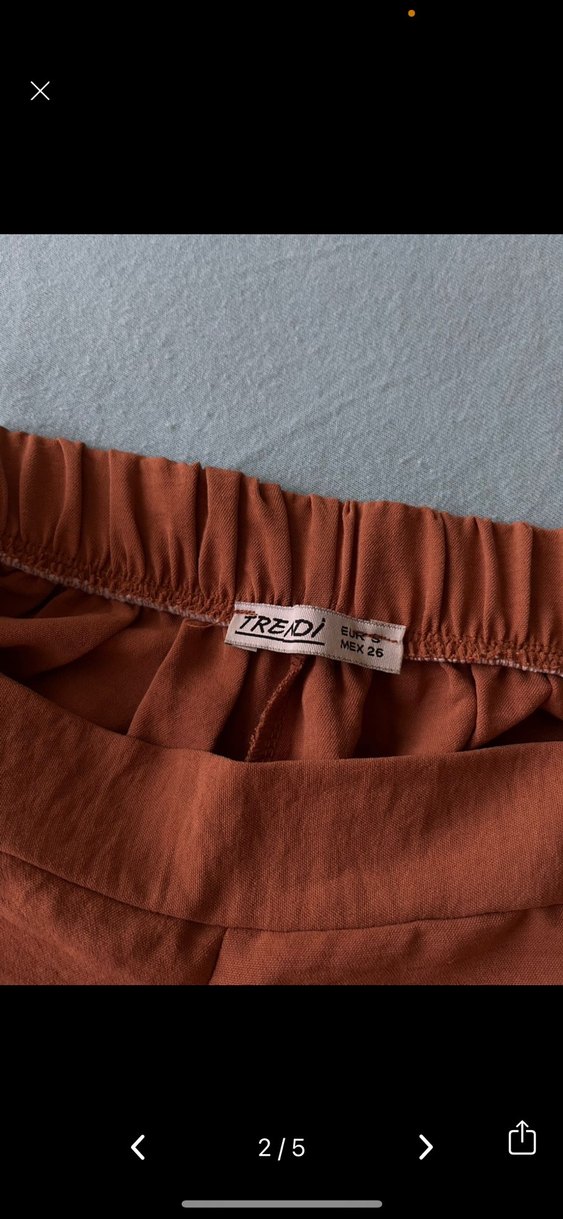 Kahverengi Kemerli Yüksek Bel Mini Şort - Görsel 2