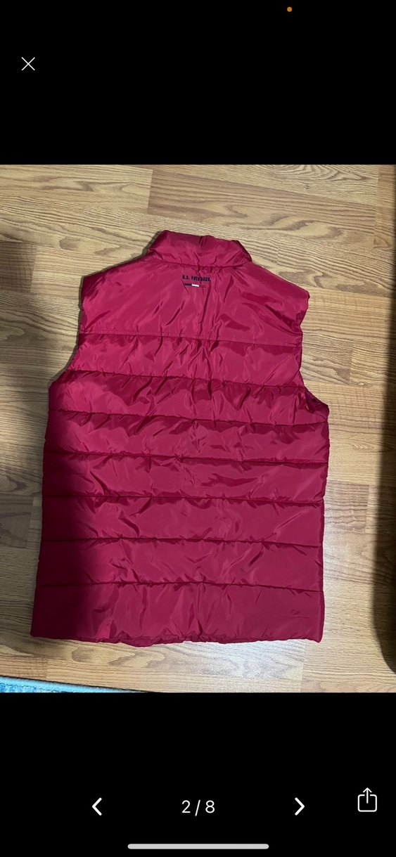 Bordo Fermuarlı erkek Şişme Yelek - Görsel 2