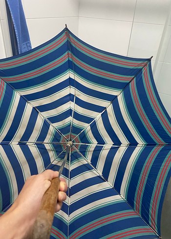 Bohem Çok Renkli Pliseli Kadın Şemsiye - Görsel 3