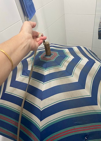 Bohem Çok Renkli Pliseli Kadın Şemsiye - Görsel 2