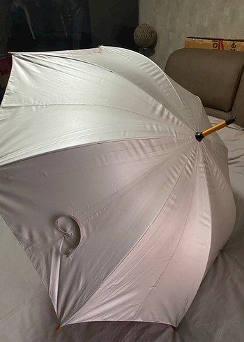 Saplı Gümüş  Gri Şemsiye - Görsel 4