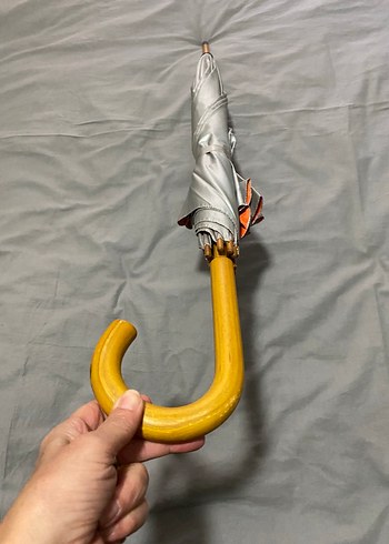 Saplı Gümüş  Gri Şemsiye - Görsel 2