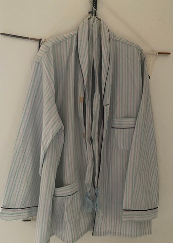 Erkek Gri Uzun Kollu Düğmeli Pijama Üstü - Görsel 3