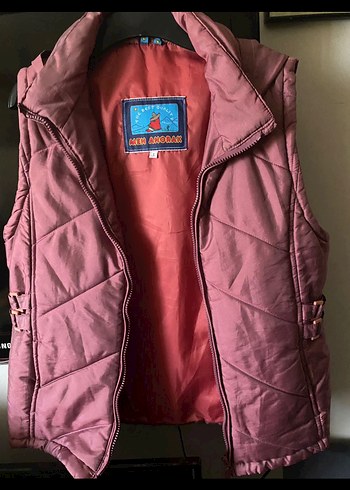 Pembe puffy  Yelek - Görsel 4