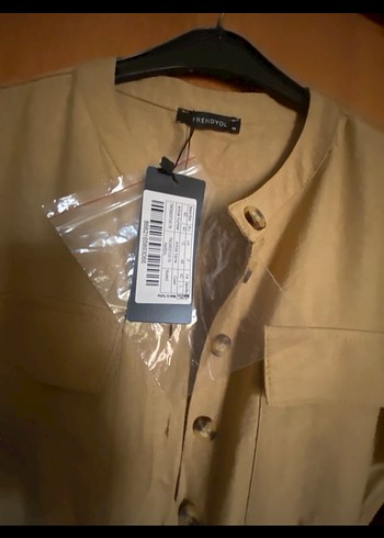 Bej Kemerli Keten Kadın Tulum - Görsel 6