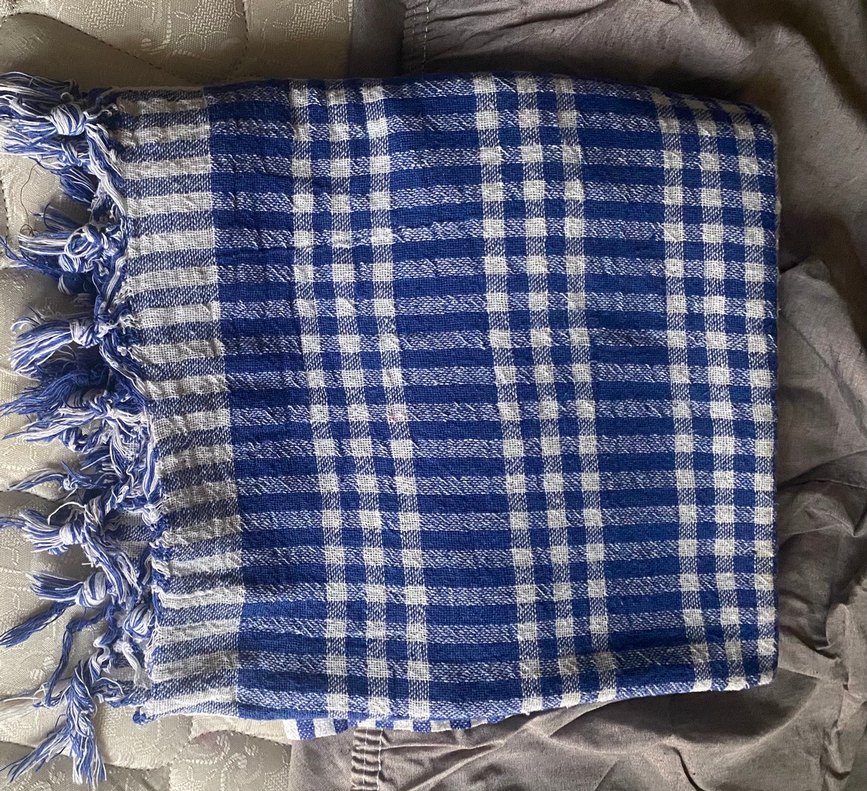 Piknik örtüsü Mavi Beyaz Kareli - Görsel 2