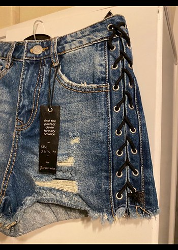 Stradivarius Kot Şort - Görsel 3