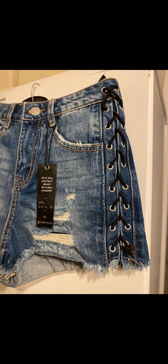 Stradivarius Kot Şort - Görsel 4