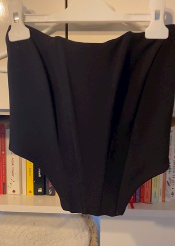 Siyah Zara  Straplez Drapeli Büstiyer - Görsel 4