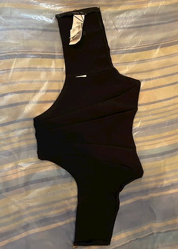 Siyah Zara  Straplez Drapeli Büstiyer - Görsel 9