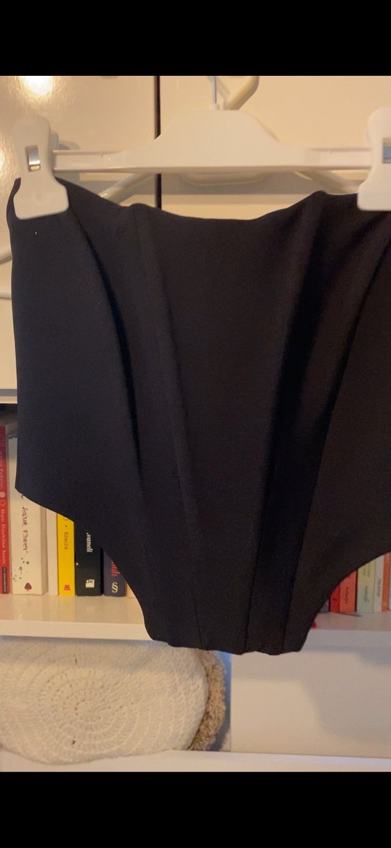 Siyah Zara  Straplez Drapeli Büstiyer - Görsel 2