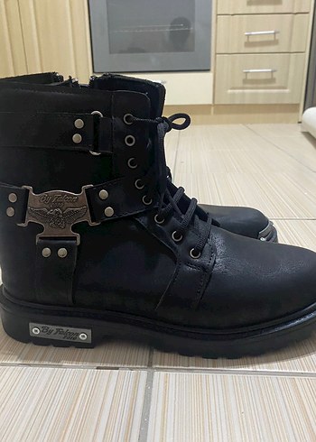 Siyah Deri Bot - Görsel 2