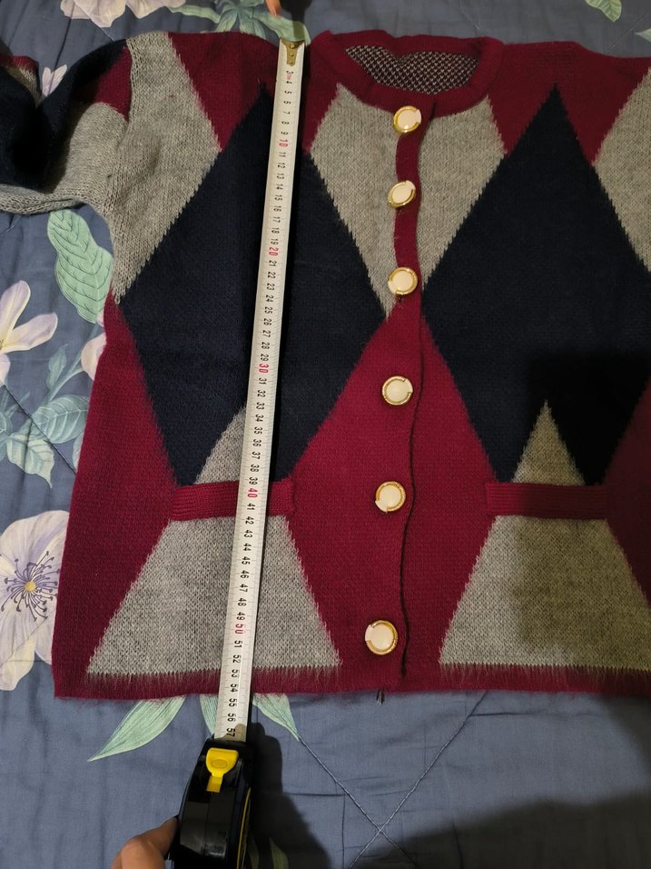 Düğmeli V Yaka Gri Triko Hırka - Görsel 4