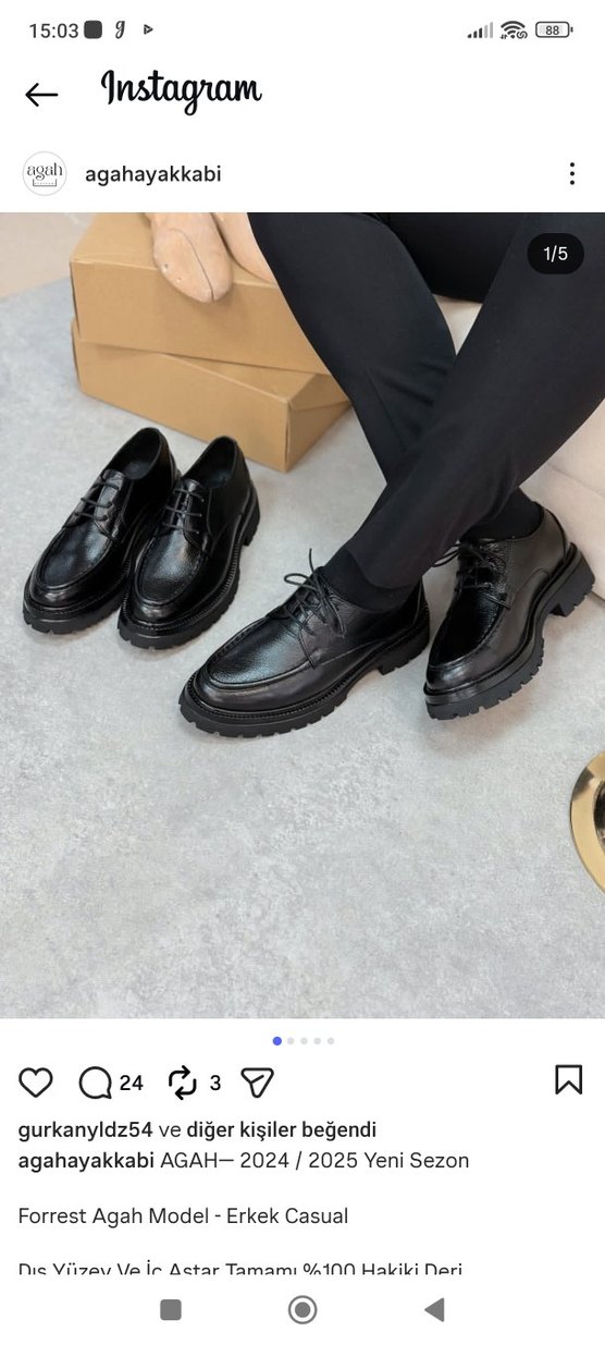 Siyah Minimalist Erkek Oxford Ayakkabı - Görsel 3