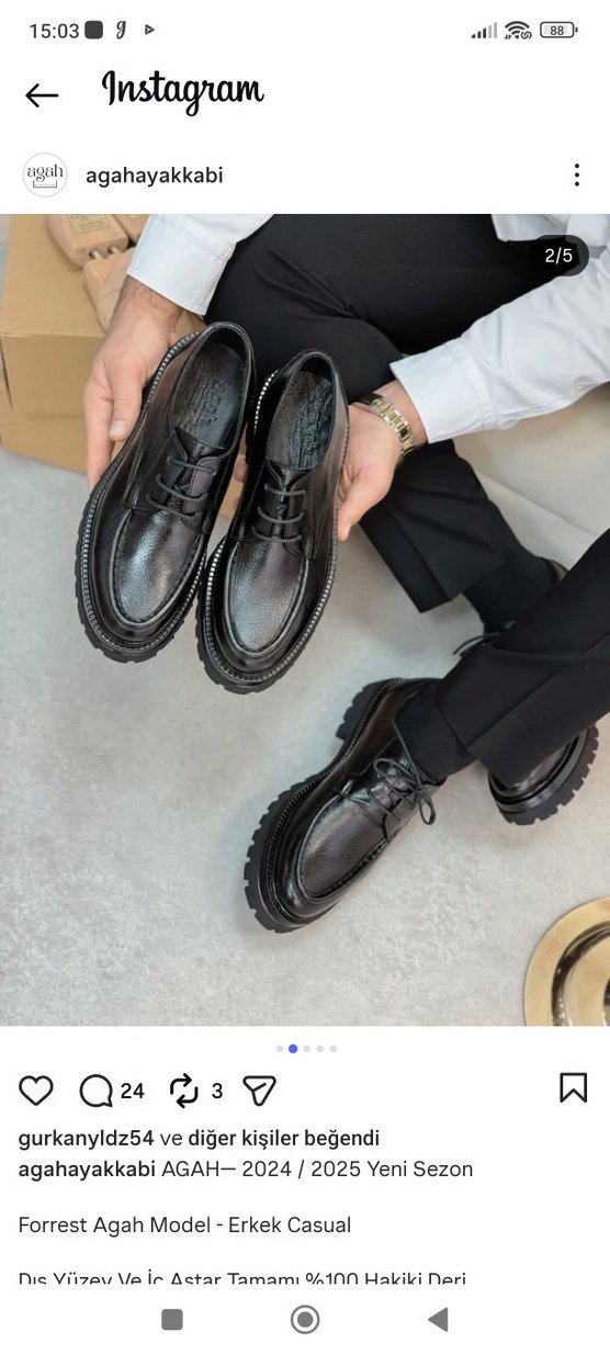 Siyah Minimalist Erkek Oxford Ayakkabı - Görsel 2