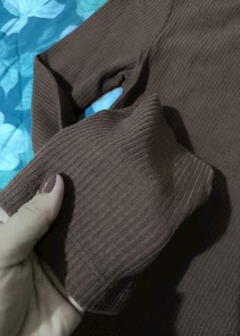 Kadın Kahverengi Uzun Kollu Boğazlı Triko - Görsel 3