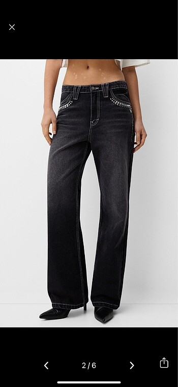 Bershka zımbalı jean