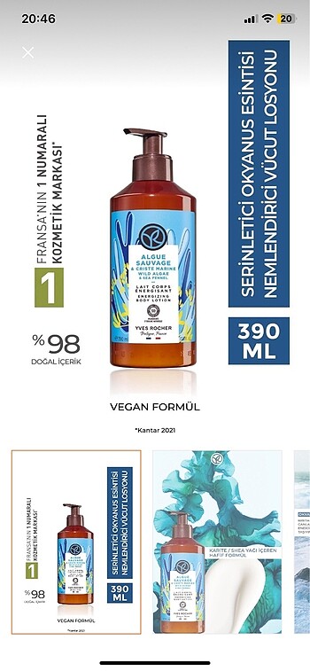 Yves Rocher nemlendirici vücut losyonu
