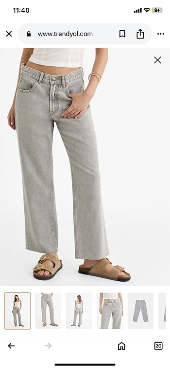 D96 crop straight fit jean