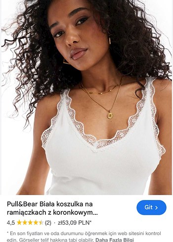 Pull&Bear Beyaz Dantel Detaylı üst