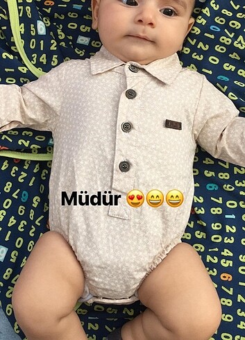 3 Ay Beden Bebek çıt citli gömlek