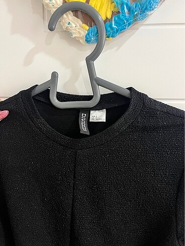 s Beden siyah Renk H&M simli üst