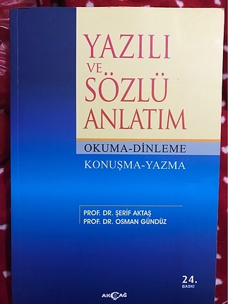 Yazılı ve sözlü anlatım - Akçağ yayınları