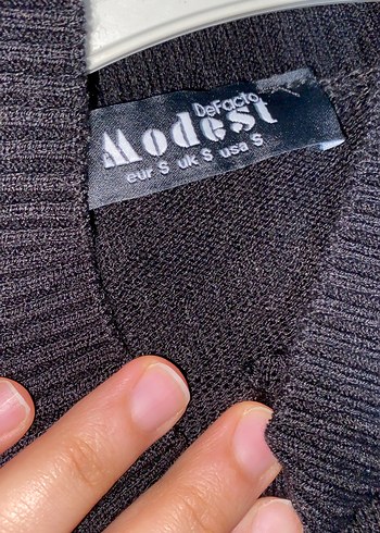 Uzun Siyah Kadın triko elbise - Görsel 2