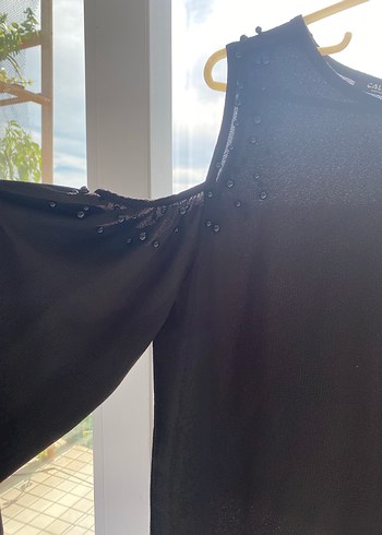 Diğer Uzun Kollu Siyah Gotik Bluz