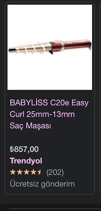 Babyliss maşa