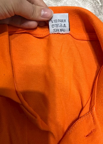 Düğmeli Turuncu Erkek Polo Tişört - Görsel 2