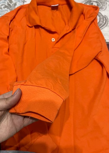 Düğmeli Turuncu Erkek Polo Tişört - Görsel 3