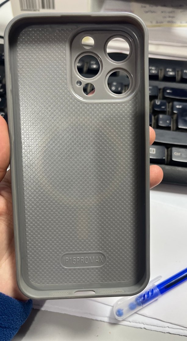 Gri iPhone 15 promax tepfon kılıfı - Görsel 3