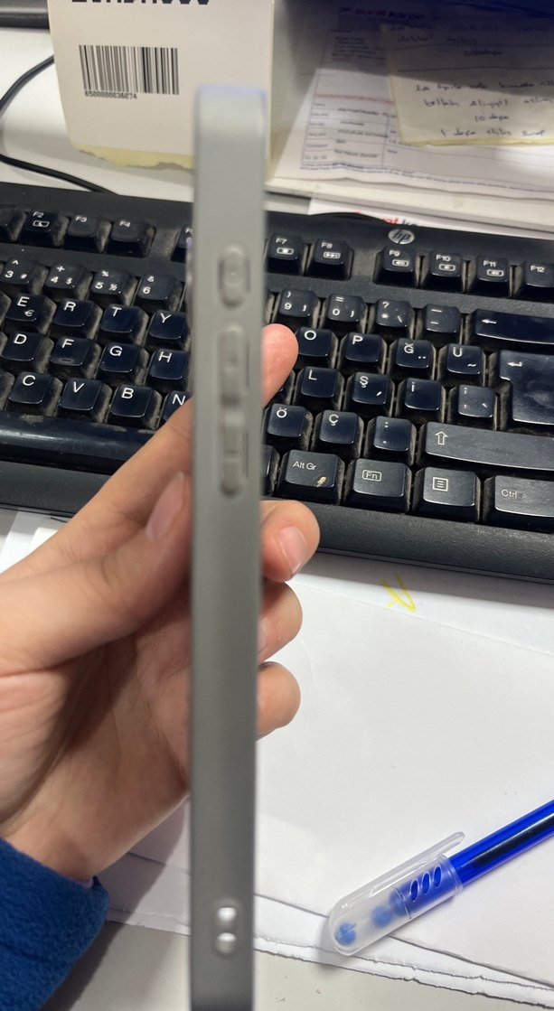 Gri iPhone 15 promax tepfon kılıfı - Görsel 4