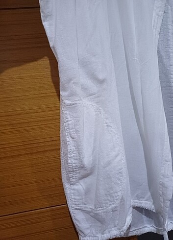 Sırtı dantel detaylı kapşonlu gömlek - Görsel 13