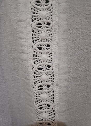 Sırtı dantel detaylı kapşonlu gömlek - Görsel 17