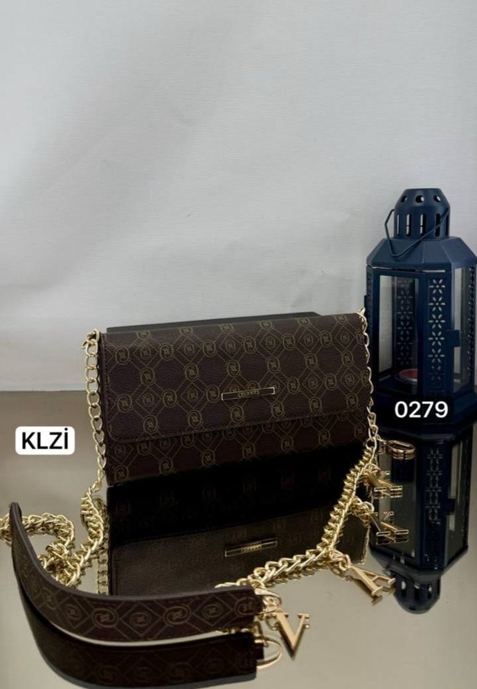 Zincir Detaylı Deri Kadın Çanta - Görsel 2