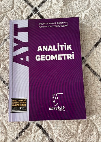 Karekök yayınları AYT Analitik Geometri Soru Çözümlü Kitap