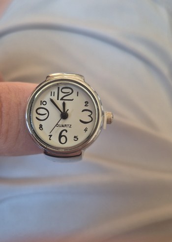 Beyaz Kayışlı Vintage Saat yüzük
