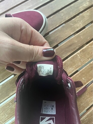 29 Beden Vans bordo çocuk ayakkabı
