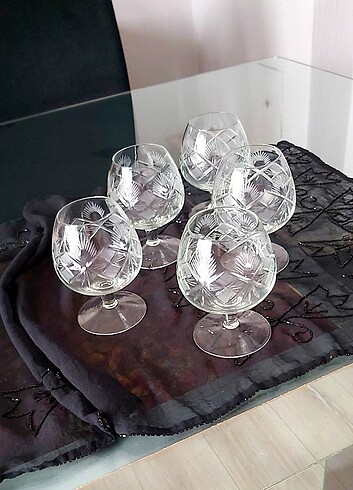 Vintage Kristal Konyak Kadehi