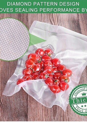 Diğer BPA içermeyen 20cm 15 metre Rulo Gıda Vakum Torbası