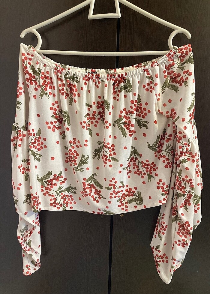 Kayık yaka bluz - Görsel 5