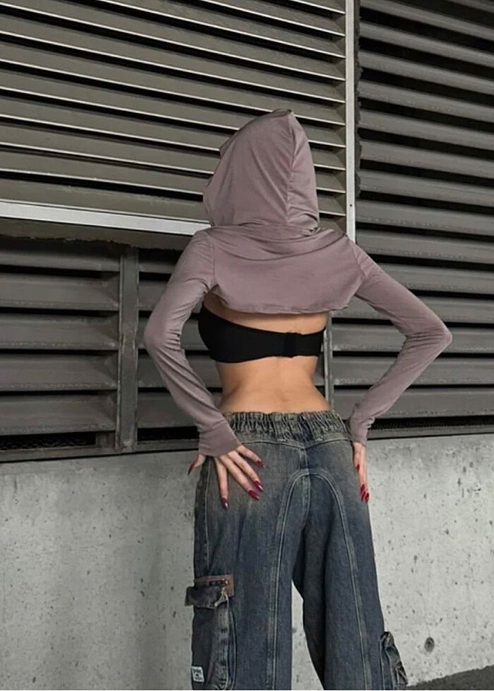 kapşonlu bolero - Görsel 2