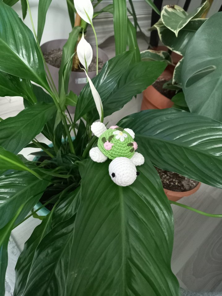 Renkli Örgü Kaplumbağa Anahtarlık - Görsel 4