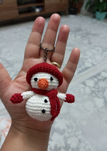 Renkli Örgü Kar Adam Anahtarlık #elemegi #göznuru #organik#trend - Görsel 4