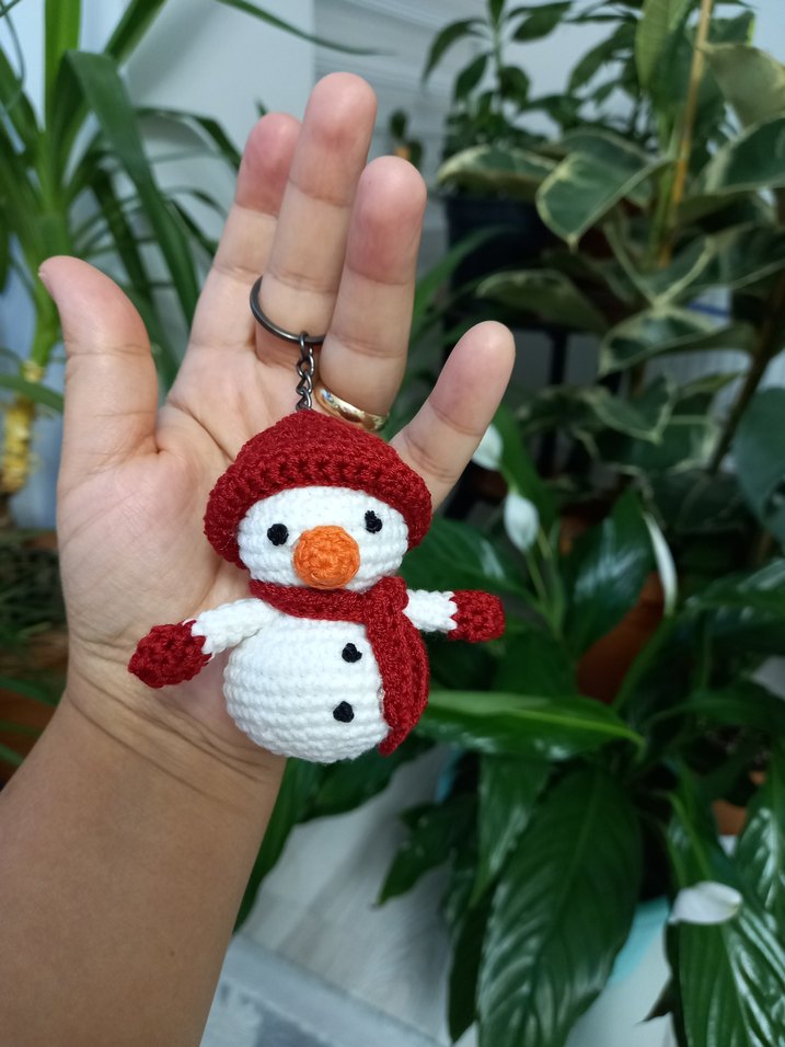 Renkli Örgü Kar Adam Anahtarlık #elemegi #göznuru #organik#trend - Görsel 2