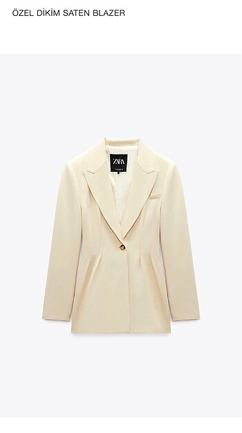 Zara Özel Dikim Saten Blazer