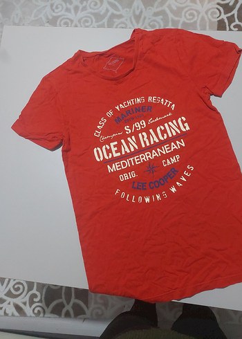 Kırmızı Baskılı Erkek Kısa Kollu Tişört - Görsel 3