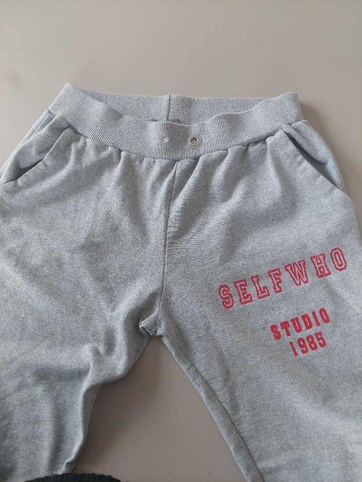 Gri Nakışlı Kadın Eşofman Altı - Görsel 4